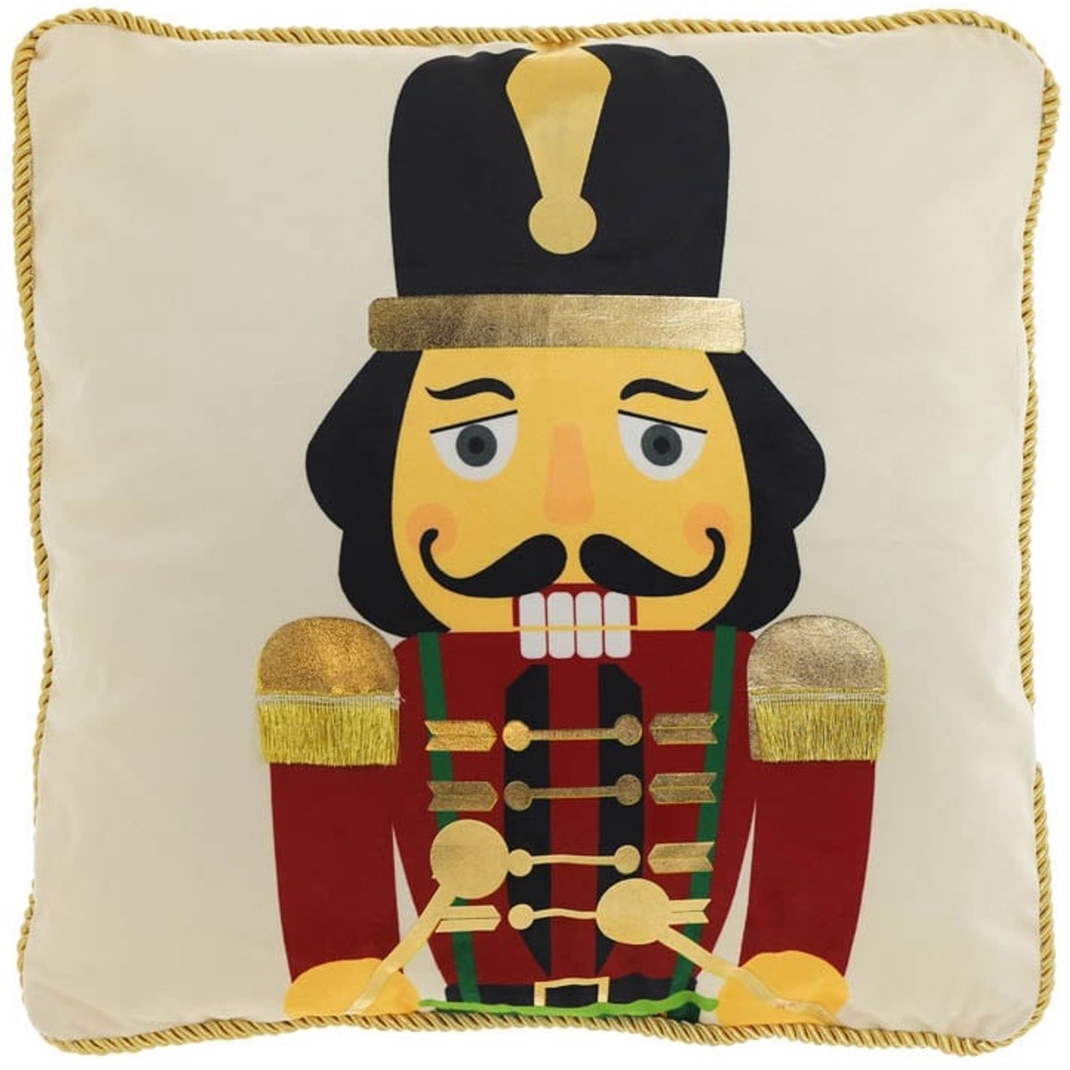 Unique Living Sierkussen Nutcracker - 45x45cm - Wit