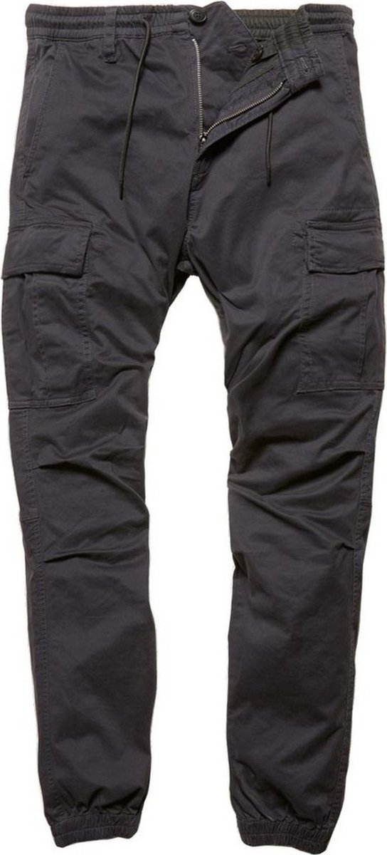 Vintage Industries Vince cargo jogger steel Zilver