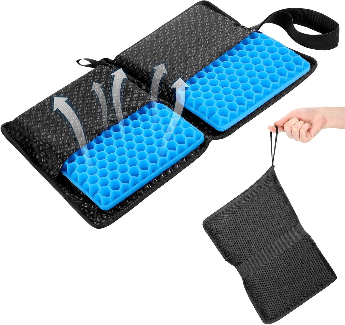 Draagbare en Opvouwbare Zitkussen voor Comfort tijdens Reizen, Werk en Camping met Drukverlichting