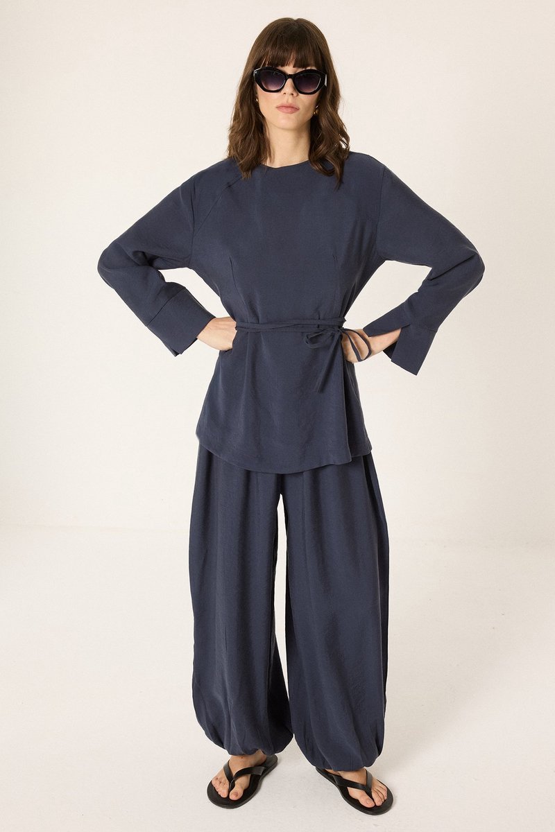 Touché Privé - 2-delige set van modalmix - Marineblauw - Dames