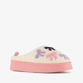 Thu!s meisjes instap pantoffels met strikjes crème roze - Maat 28/29 - Sloffen
