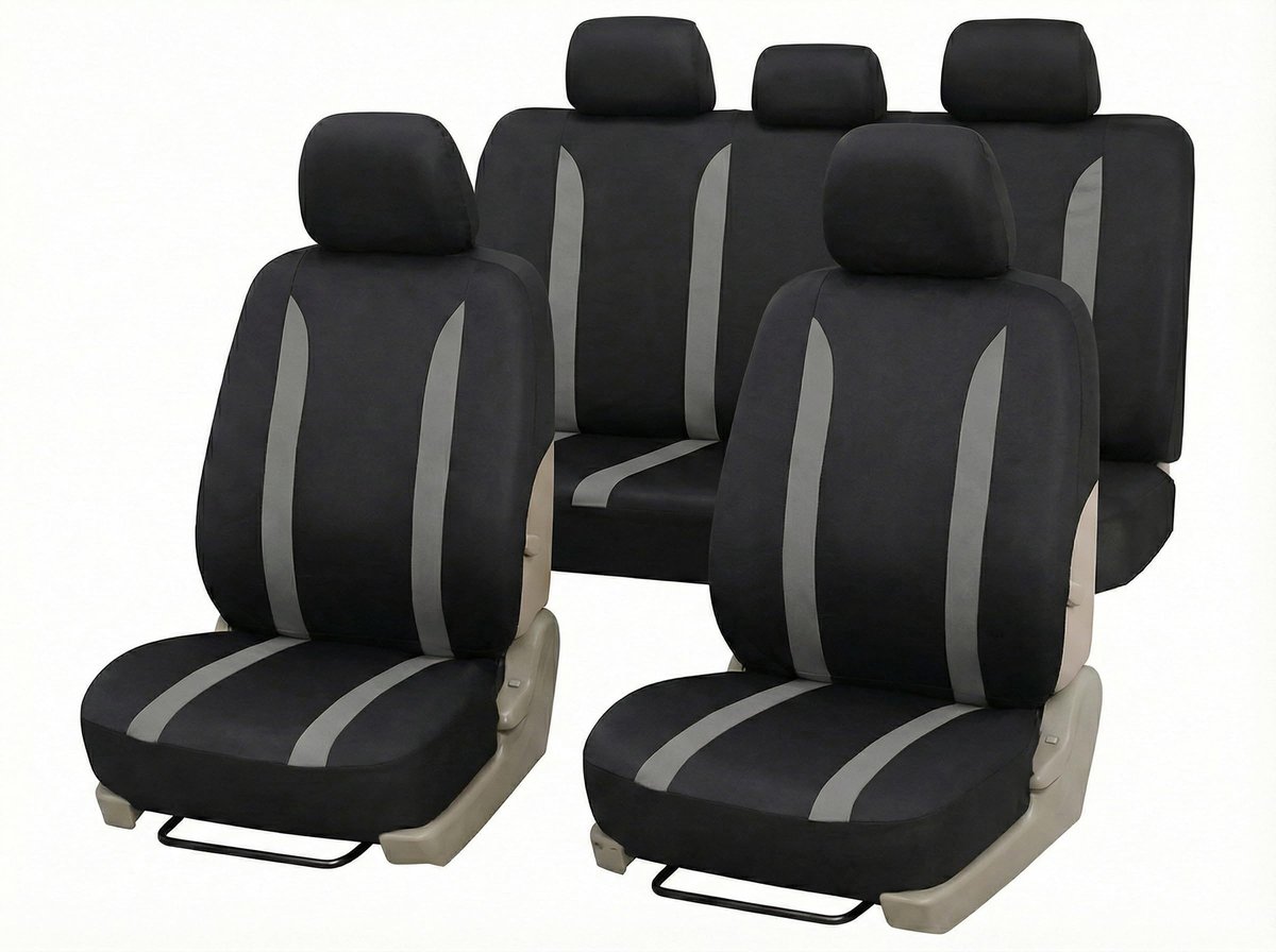 Auto Accessori Lupex Universele autostoelhoezenset LS09 kleur grijs voor en achter van polyester Utilitaria No Suv - ShopVlot