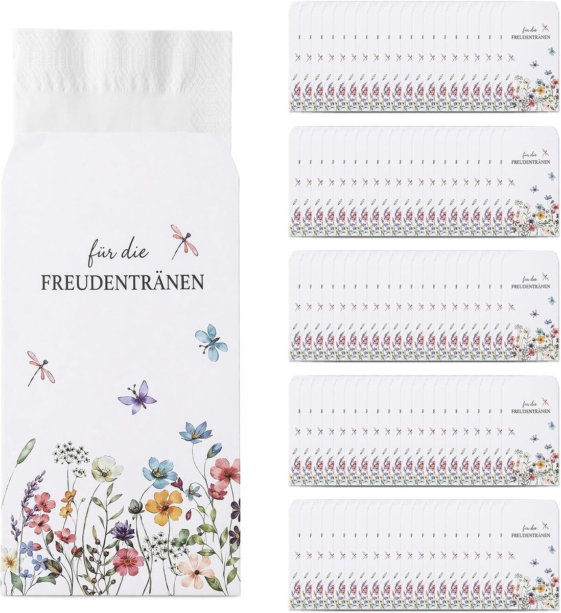 Tissues voor trouwdagen, 100 stuks, met plakstipjes voor een feestelijke sfeer en emotionele momenten