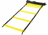 Nordfalk Speedladder 6 meter met 12 Verstelbare Treden - Loopladder Trainingsladder Sprintladder - Zwart/geel