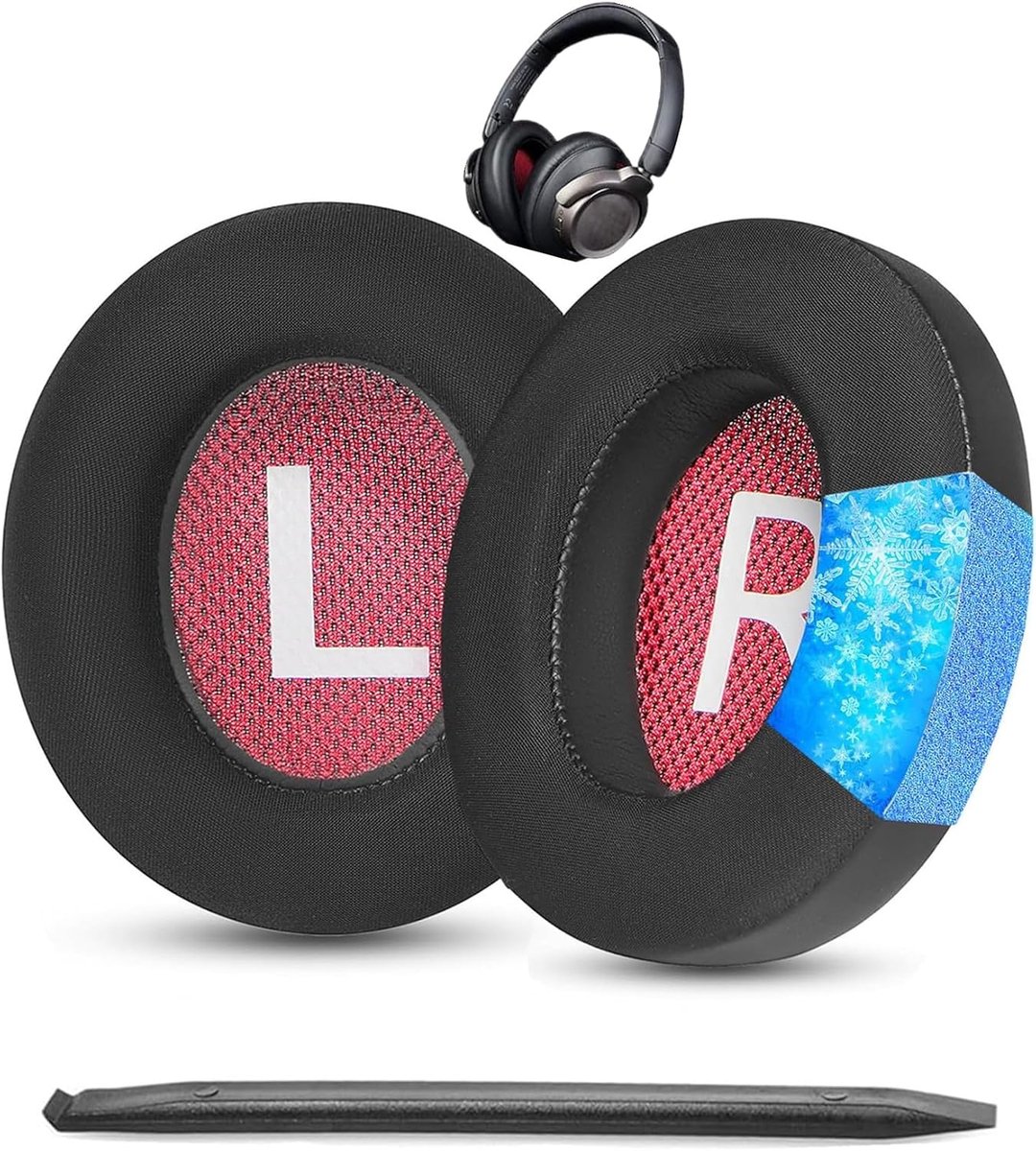 Cooling Gel Ear Pads Replacement Compatible with Teufel Real Blue NC/REAL Blue/Real Pure (2020) Stereo Headphone Ear - ShopVlot