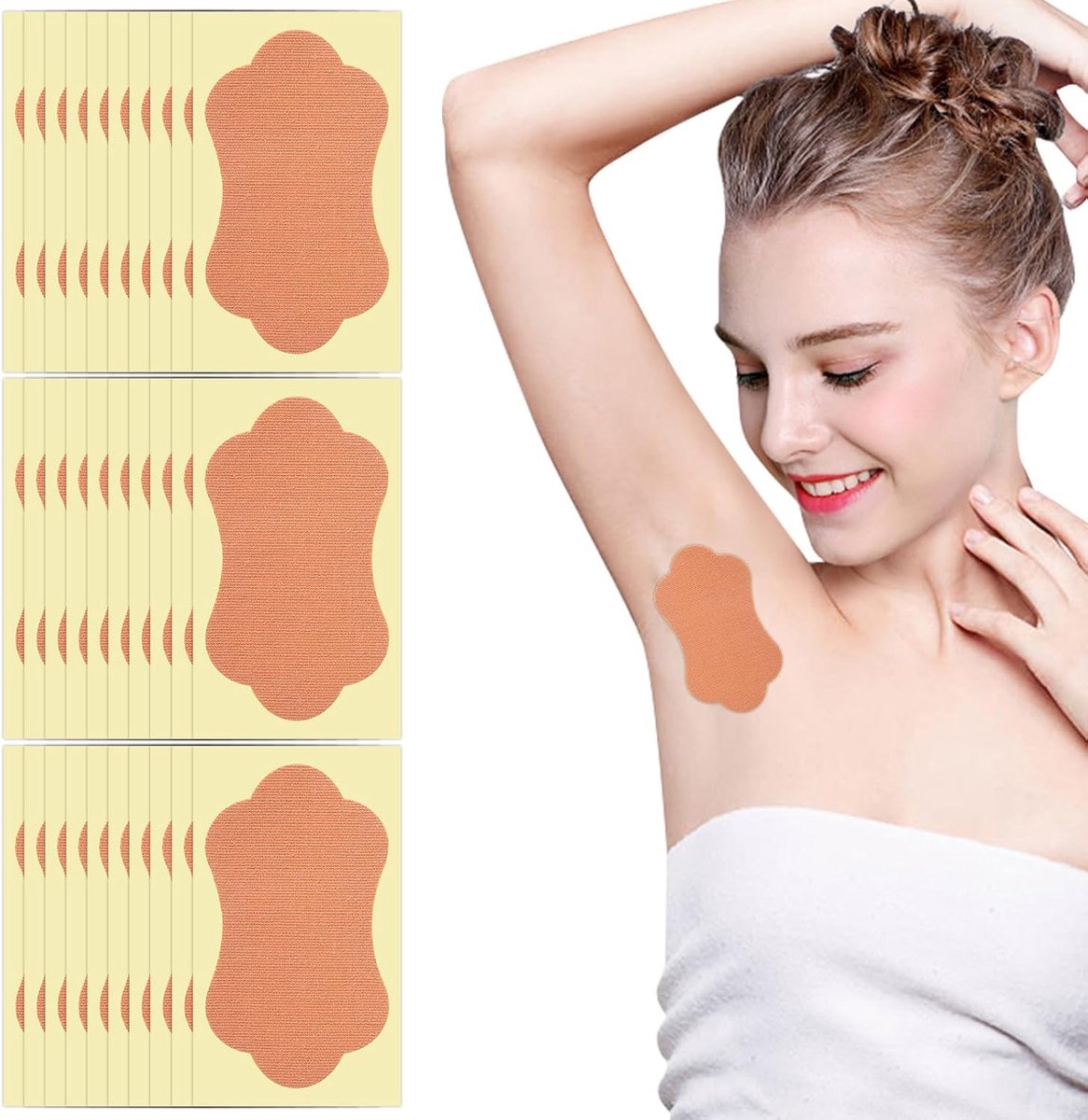 Armpit Pads Pack of 30 Underarm Sweat Pads for Women Invisible Adhesive Underarm Pads Disposable Sweat Absorbent - ShopVlot