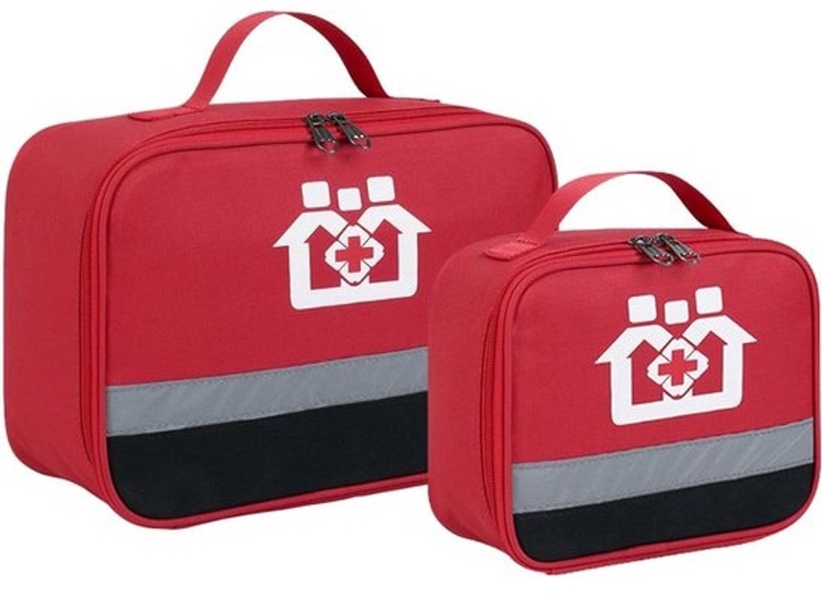 Reis-EHBO-tas - Grote capaciteit - Waterdicht - Rood