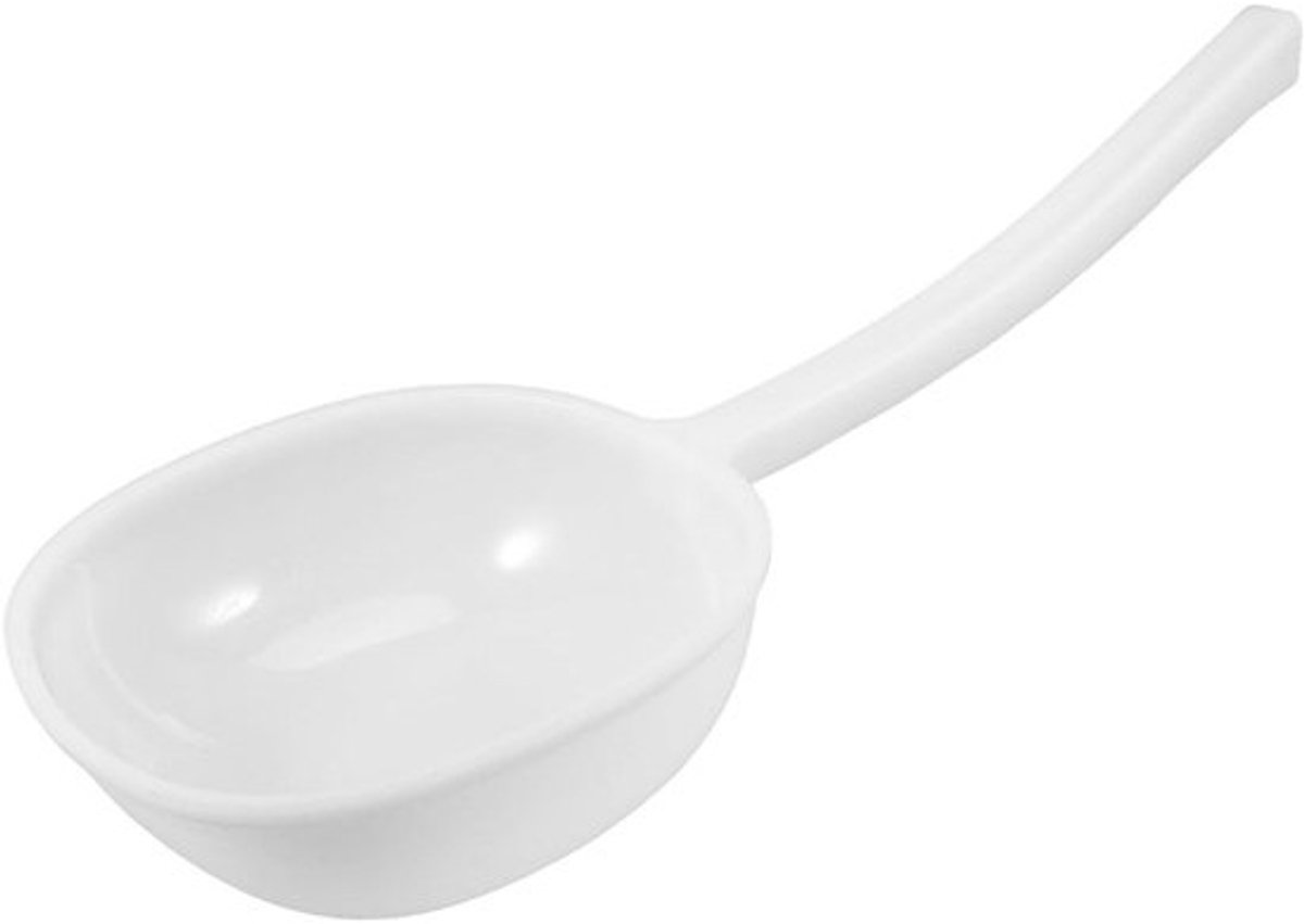 Waterlepel met lange steel - Scheplepel - Voor planten water geven - Grote capaciteit - 48.5 cm - Wit