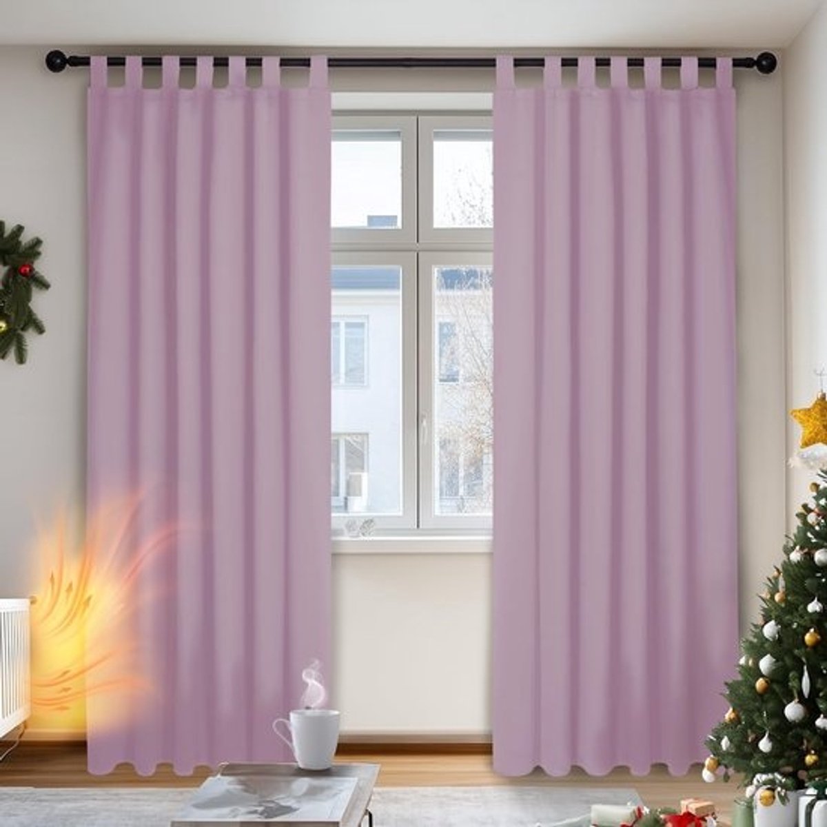 Kant-en-klare gordijnen - Met haakjes - Gordijn voor gordijnroede - Verduisterende gordijnen - Woondecoratie