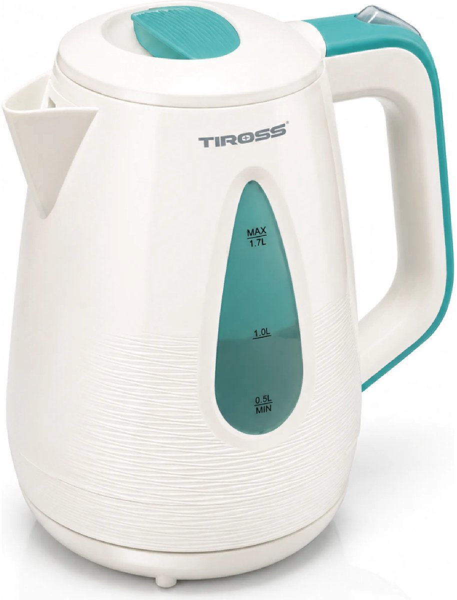TIROSS Waterkoker 1,7 l 2200 W met waterfilter en 360° draaivoet