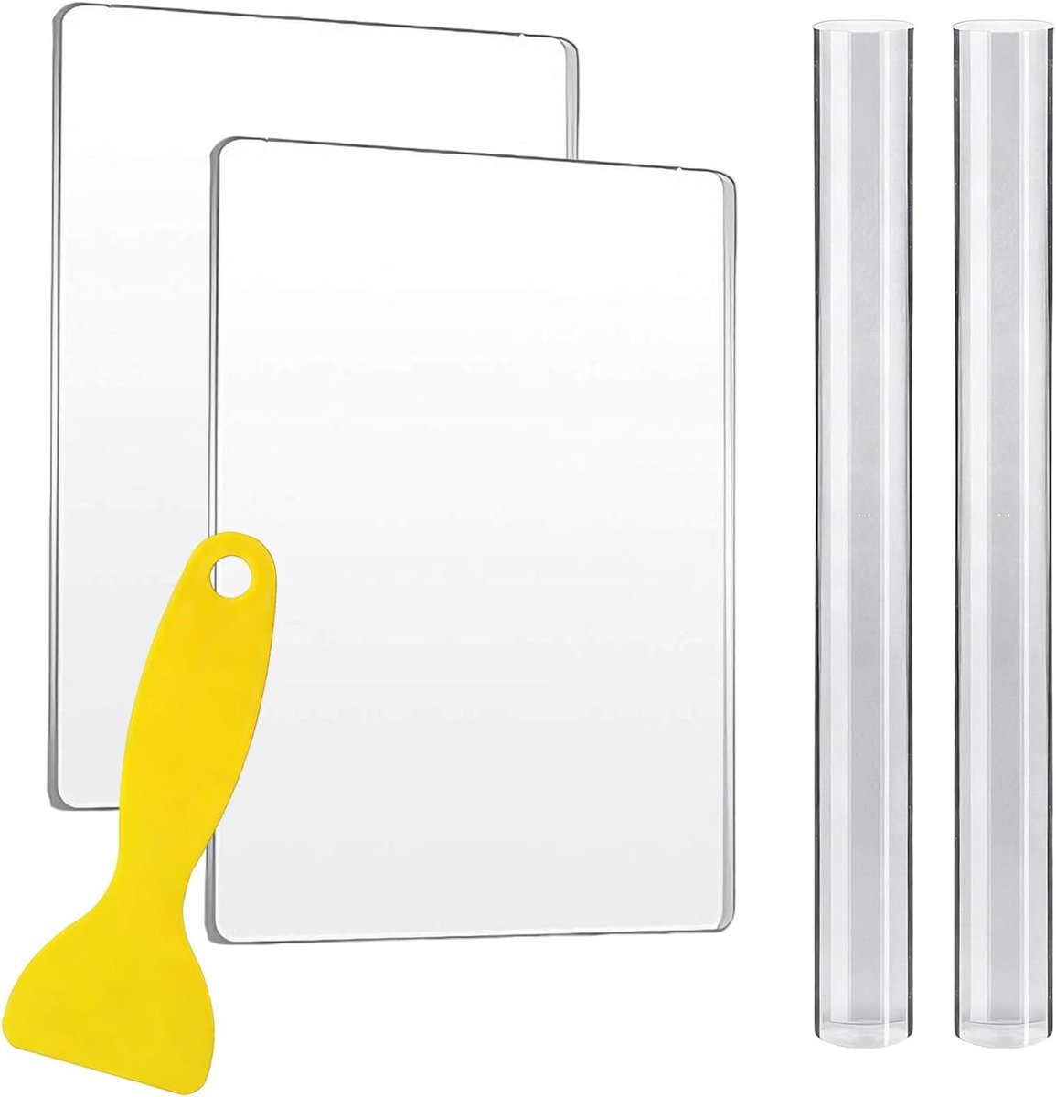 5 stuks polymeerklei-accessoires, acryl kleiroller met acrylplaten, kleiroller en polymeerkleigereedschap - ShopVlot