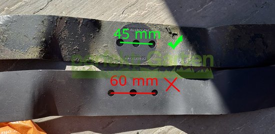 Grasmaaiermes van 2 x 43 cm voor Husqvarna McCulloch Jonsered / 5810835-01 581083501 — afbeelding 3