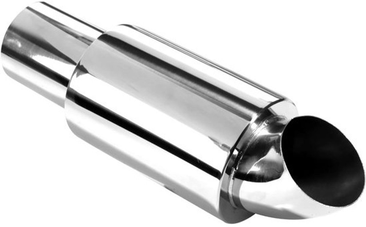 Silencer voor sportuitlaat - 63mm inlaat van roestvrij staal voor dieselauto's - 2.5 inch en 11 inch resonator