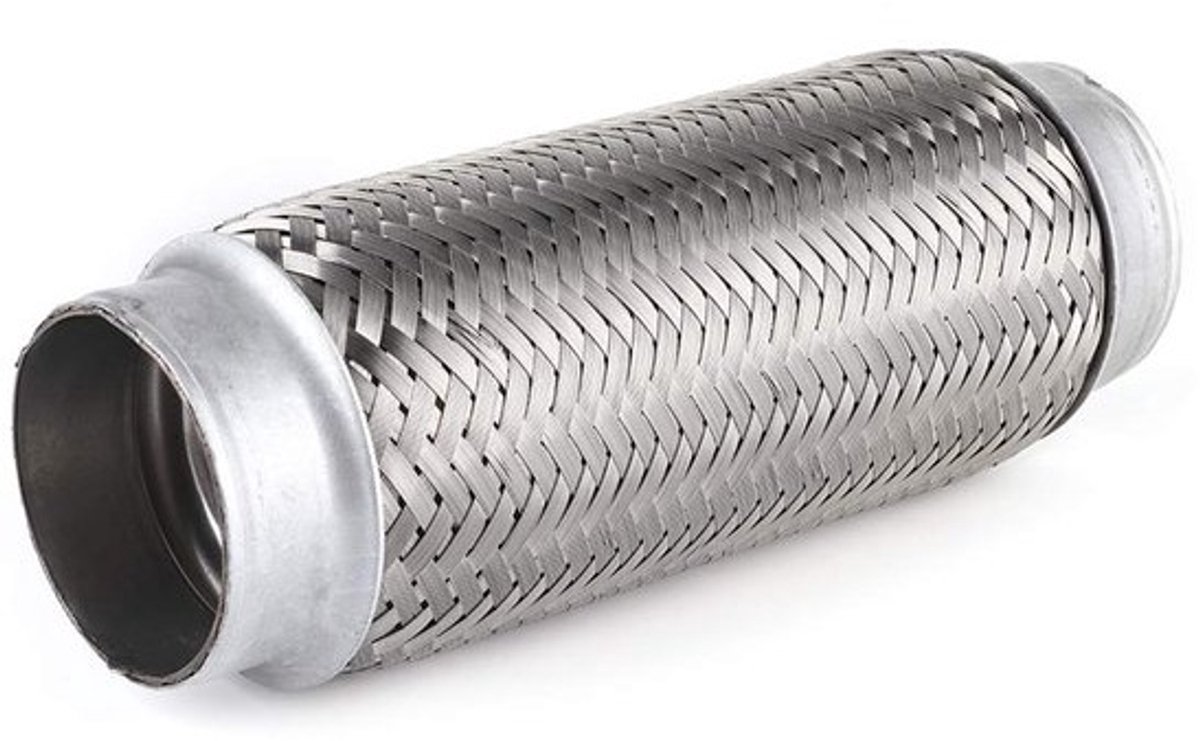 Flexibele uitlaatpijp - RVS-uitlaatpijp - Reparatiebuis - Auto-accessoire (55MM*200MM)