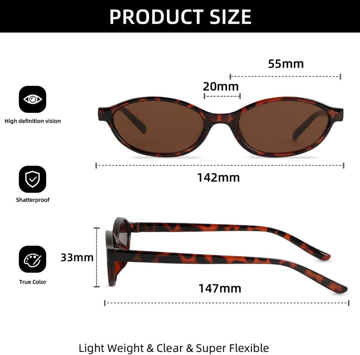 Zonnebril, retro ovale zonnebril voor dames en heren, trendy zonnebril, klassieke ultralichte bescherming, voor camping, fotografie, outdoor, geschenken voor vrouwen