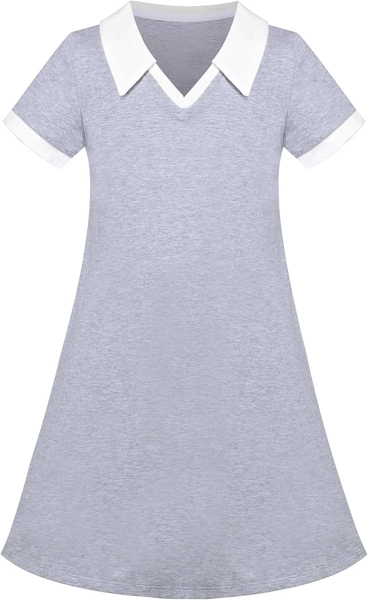 Jurk T shirt Eenvoudig Wijnoogst Loszittend Direct Gewoontjes School 5-10 jaar