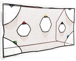 QuickPlay PRO Voetbaldoelnetten met 7 scorezones, oefenschiet- en doelschoten, verkrijgbaar in 4 maten, draagbare - ShopVlot