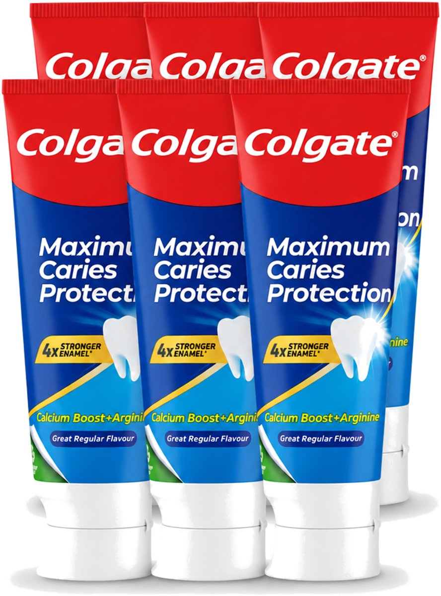 6 x Colgate - Carries Protection - Met Calcium - Tandpasta - 75ml - Voordeelverpakking - 6 stuks
