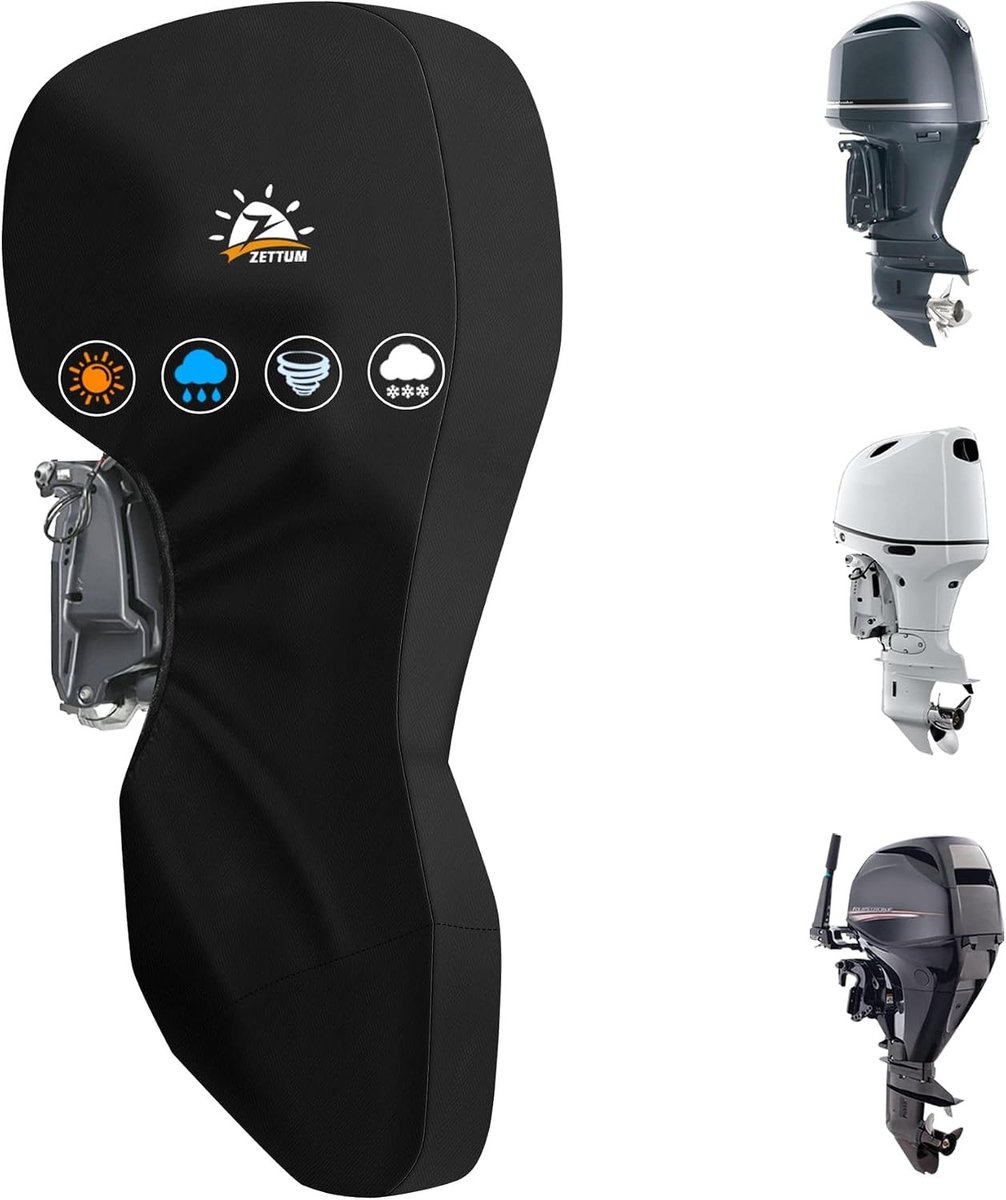 Zware waterdichte motorbescherming voor buitenboordmotoren 60-90PK, UV-bestendig en ademend, ideaal voor bootonderhoud en bescherming