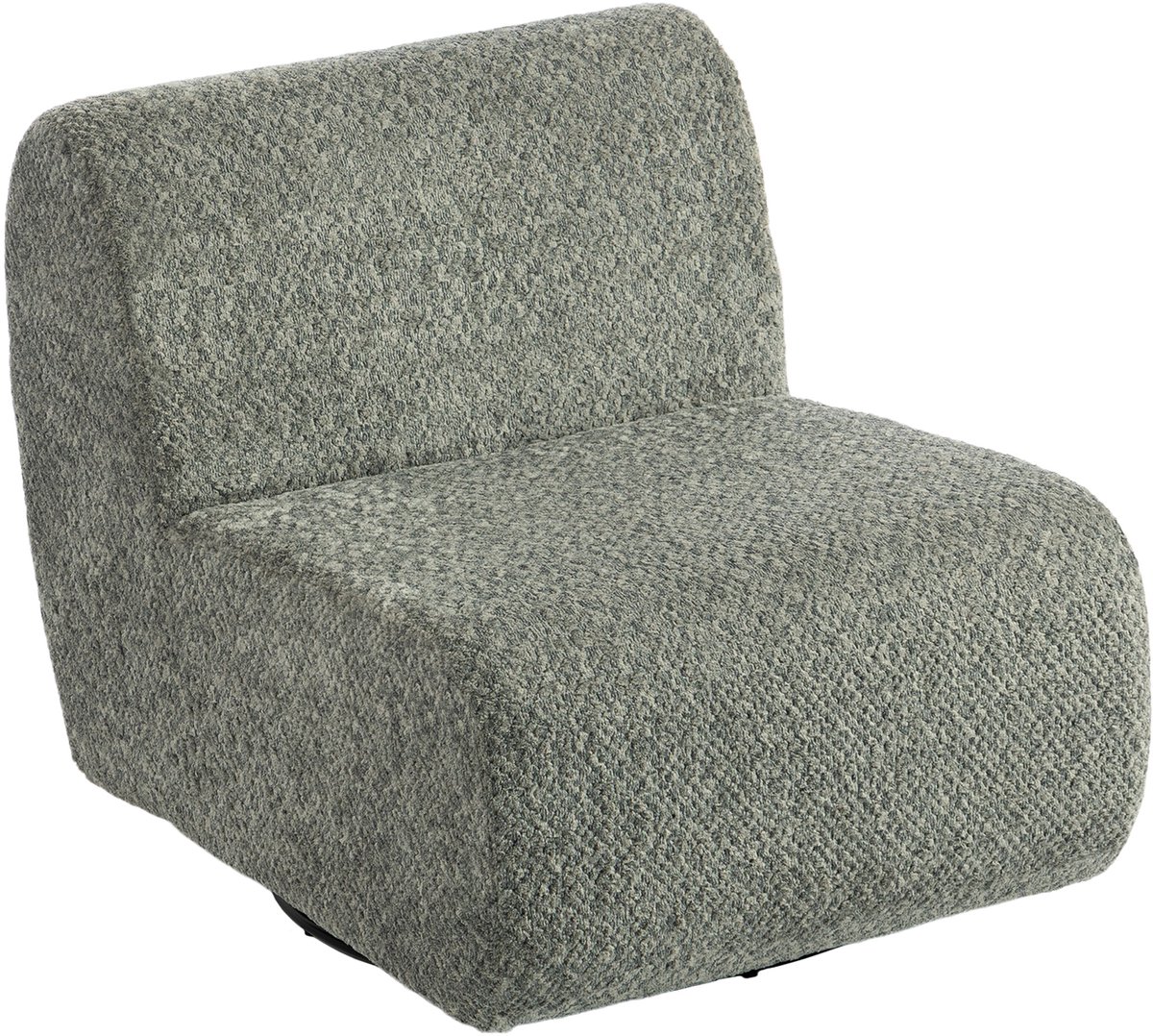 Homona Draaifauteuil - 360° draaibaar - Met chenille bekleding - 70 x 90 x 70 cm - Grijs