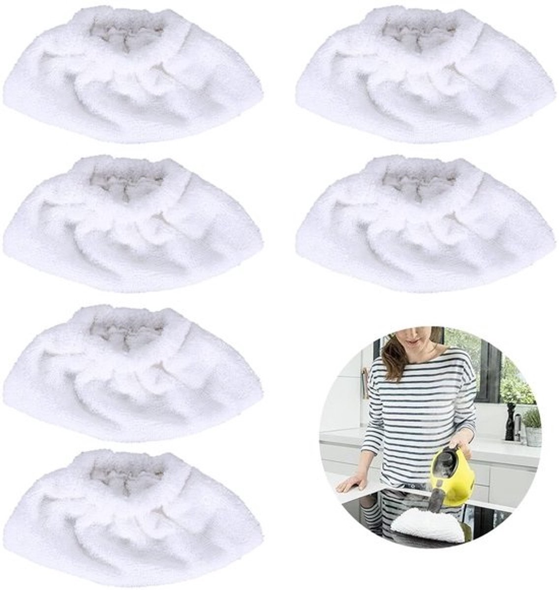 Dailygoods-microvezeldoeken - 6 stuks - Compatibel met Kärcher Easyfix