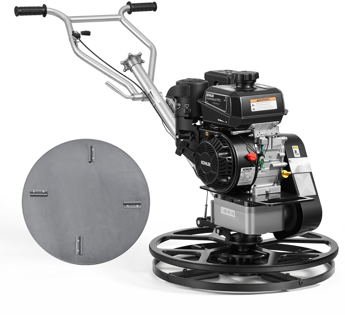 Betontroffel - Betonvlinder - Ø 610 mm Troffelplaat - Ø 580 mm Bladen - 7 pk 4-takt Benzinemotor - Instelbare Bladhoek 0-18° - Bladsnelheid 60-125 tpm