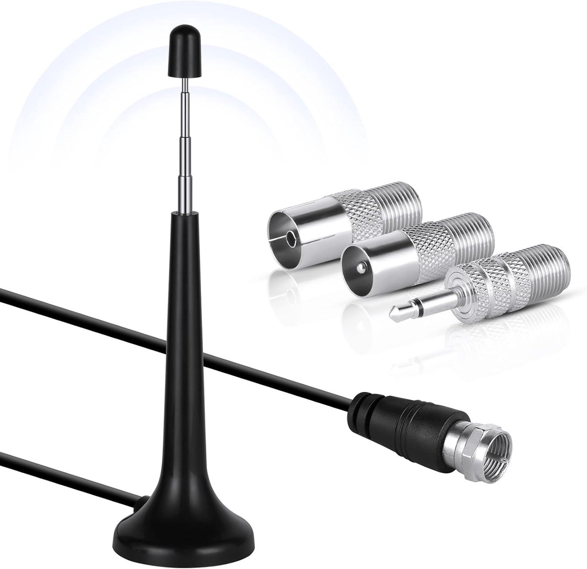 DAB Radio Antenne Binnen - 3M FM Antenne - Digitale Telescopische Antenne - Versterkt Ontvangst voor HiFi Systemen - SnelShoppen