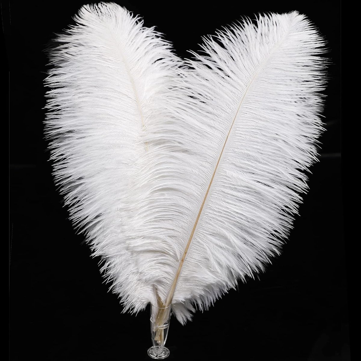 Veren bulk - 18 stuks 8-10 inch voor bruiloftsfeest tafelstukken, woondecoratie en doe-het-zelf ambachten (wit)