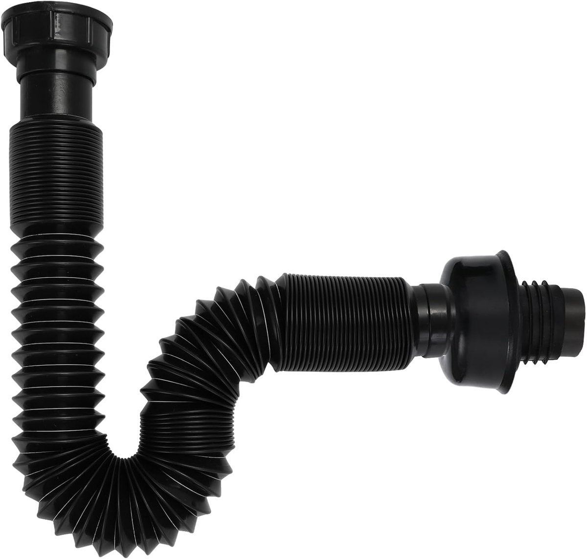 Flexibel, uittrekbaar, afvoergarnituur voor wastafels, geschikt voor afvoeren G1 1/4 inch x 31,5 mm, sifon, wastafel, afvoerbuis 350-880 mm, eenvoudige installatie, voor keuken en