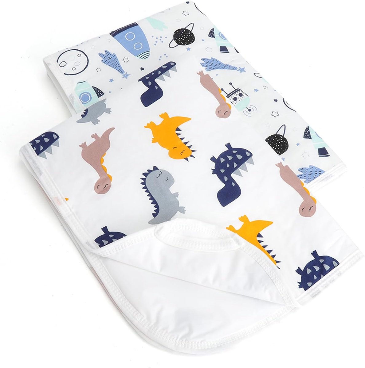 Aankleedmat voor baby's, 2 stuks, wasbaar, voor baby's en peuters, waterdicht, ademend, herbruikbare aankleedmat