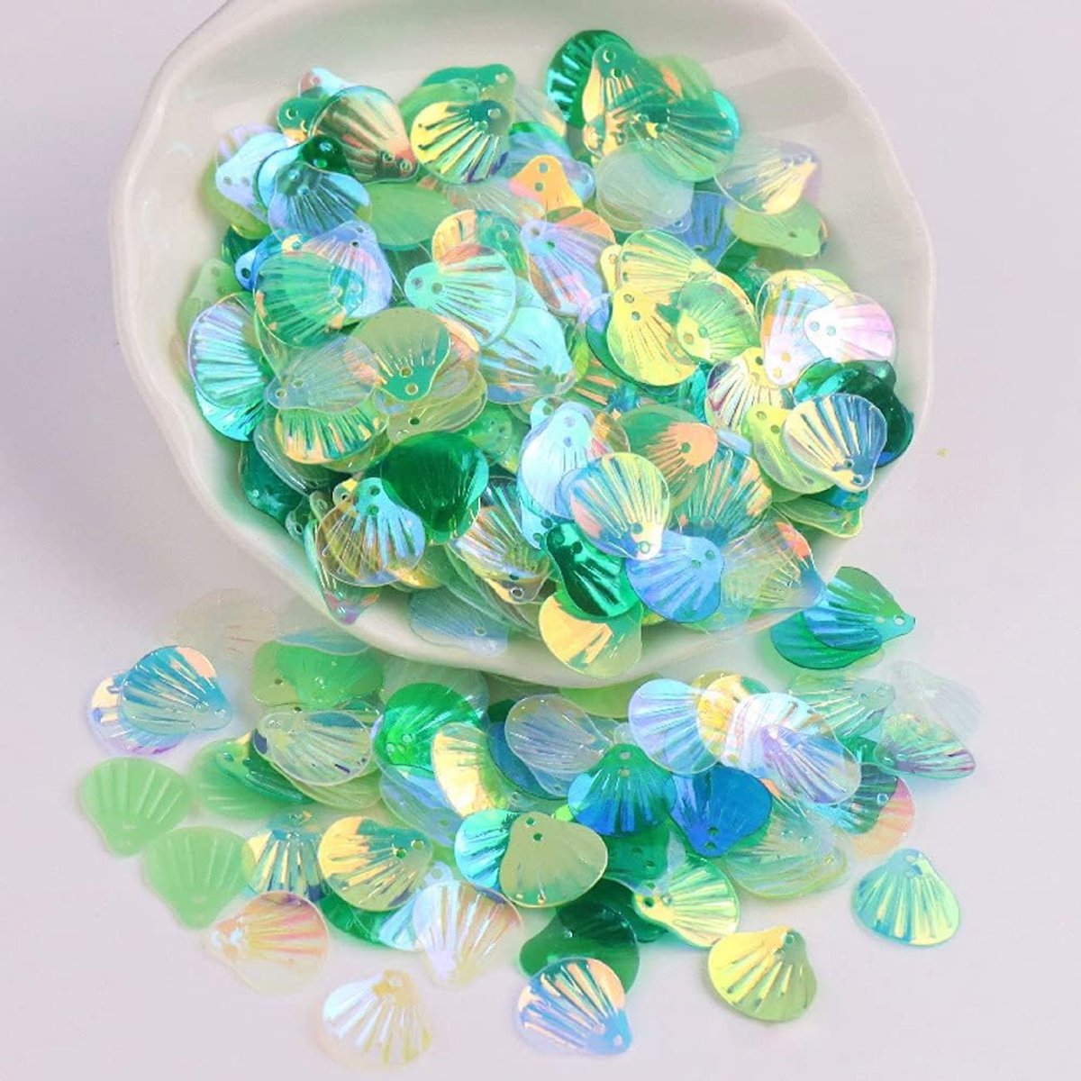 Pailletten, schelpvormige pailletten voor knutselen, losse pailletten, glinsterende pailletten, handgemaakte DIY, creatieve kleurparels, pailletten voor handwerk