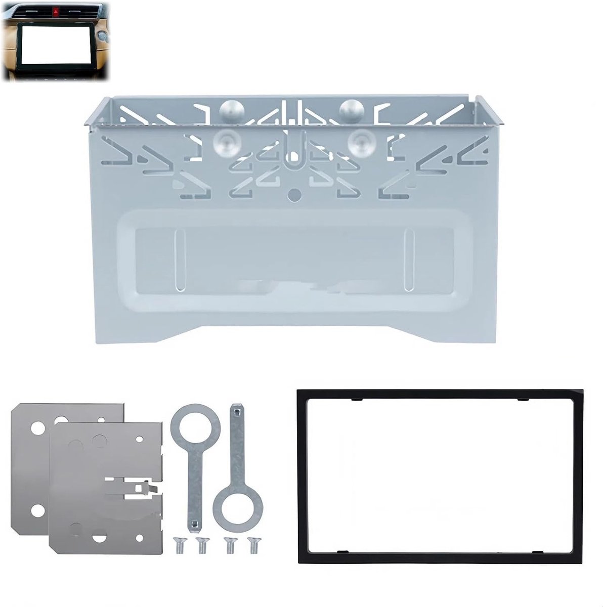 Universele Double DIN Autoradio Bevestigingsframe voor VW Golf, Audi, Ford en Mercedes - Geschikt voor Car Radio Installatie en Upgrade