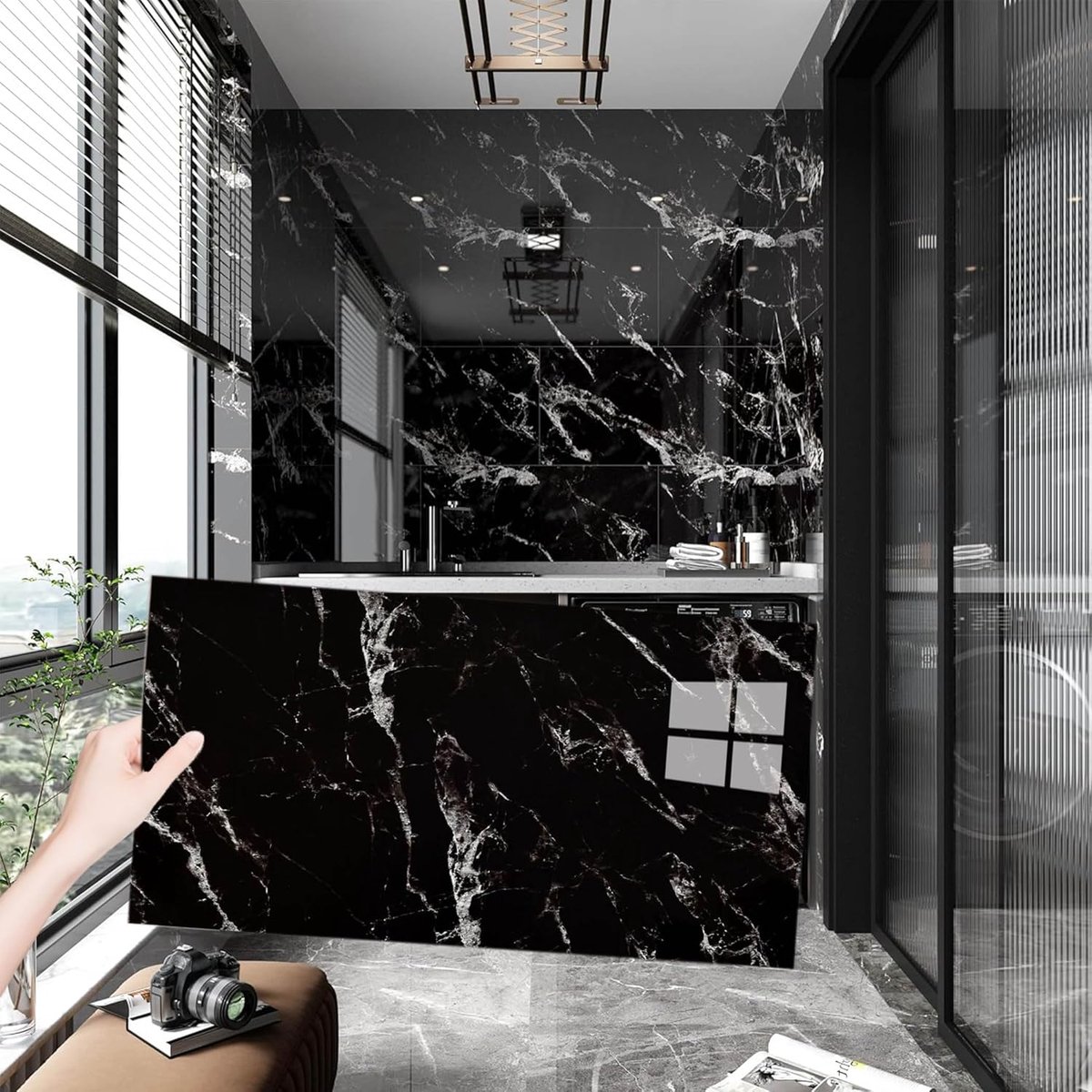 Tegelstickers, plak op tegels afplakbaar en plak terugslag PVC waterdicht olievrij zelfklevend 30x60cm voor keuken badkamer thuisdecoratie DIY