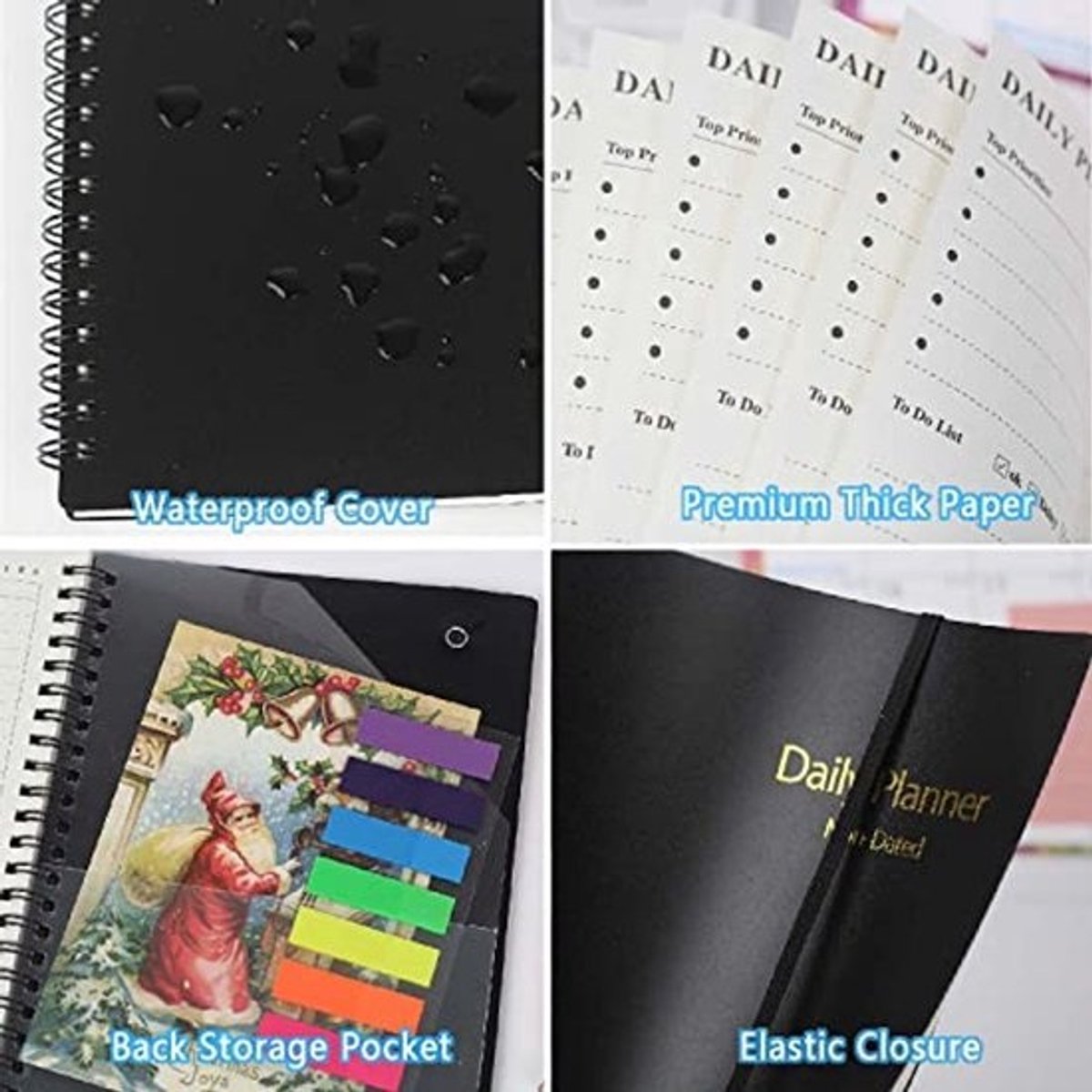 2-pack ongedateerde dag- en uurplanner - 152 pagina's voor efficiënt tijdbeheer