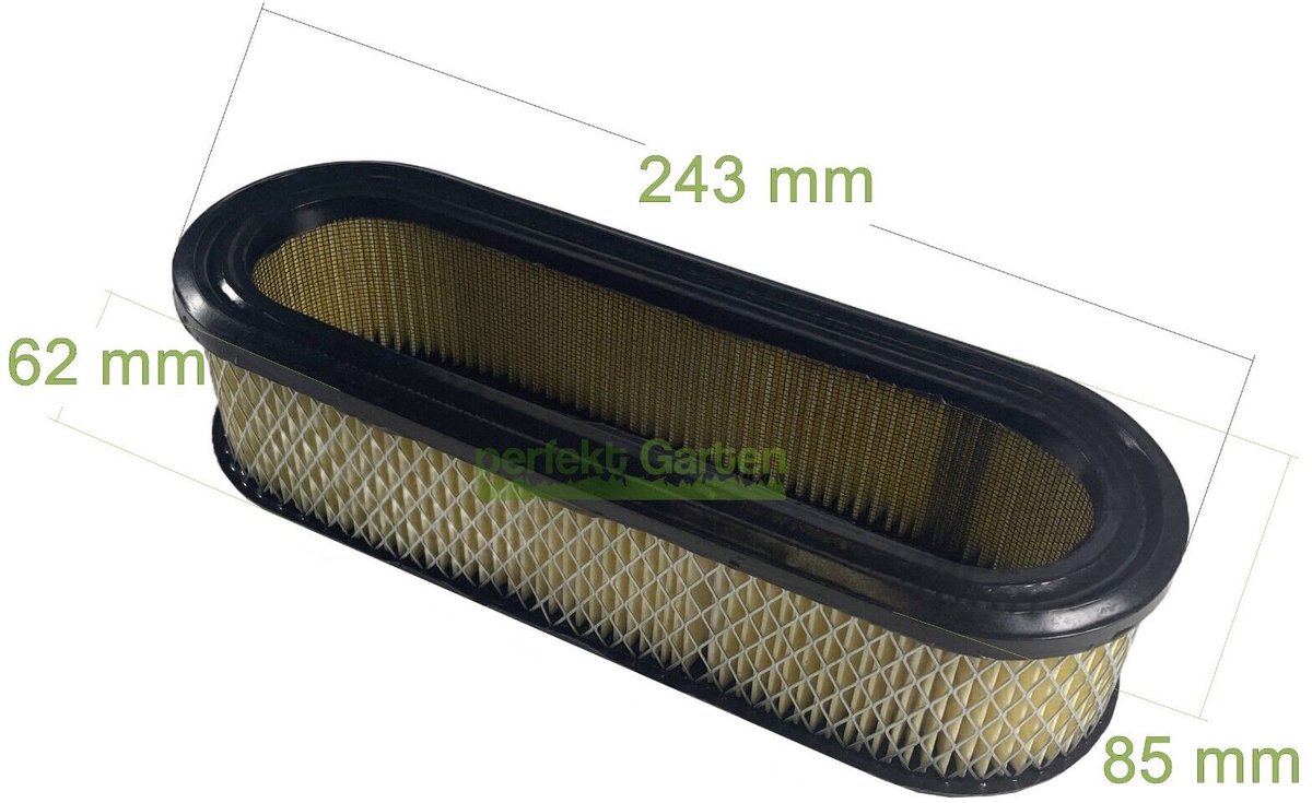 luchtfilter voor Briggs & Stratton B&S 2-cilinder V-TWIN-motor 12–18 HP / 394019S