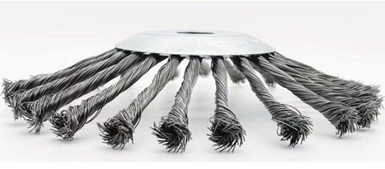 10 inch grastrimmerhoofd voor tuintrimmer met draadborstel en massief stalen wiel — afbeelding 2