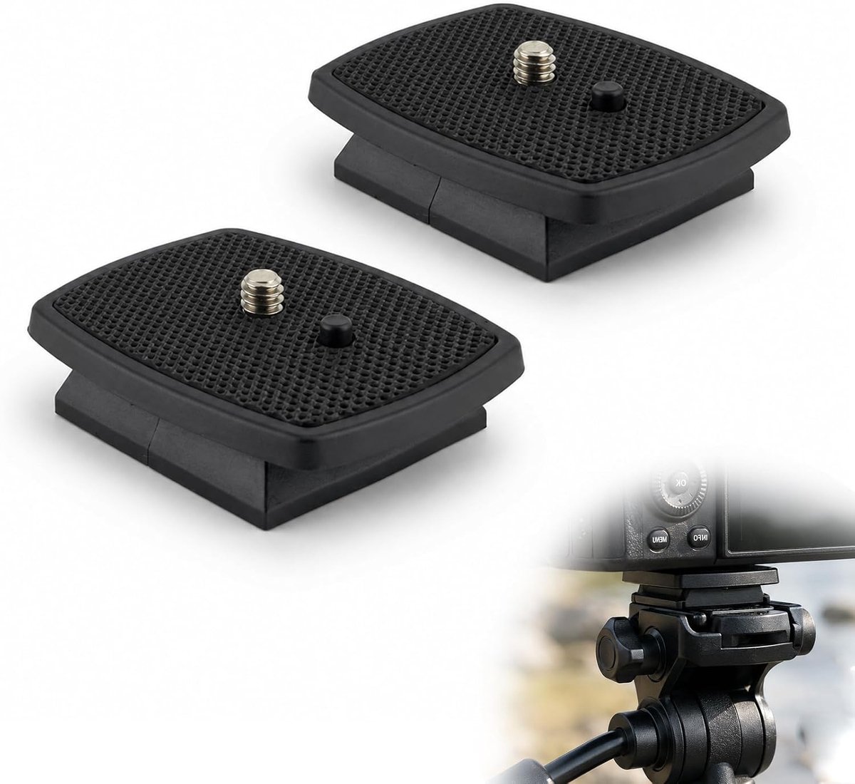 2 stuks 43 mm camera-snelwisselplaat statief snelwisselplaat compatibel met de meeste statieven, voor Sony VCT-D580RM VCT-D680RM VCT-R640 en meer modellen
