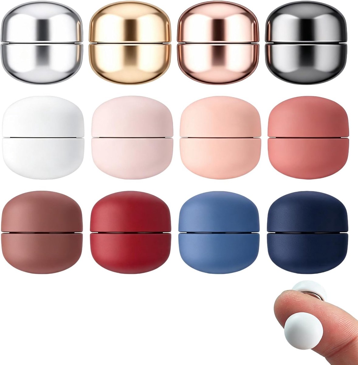 12x Magnetische Hijab Clips, Sterk & Veilig, 12 Kleuren