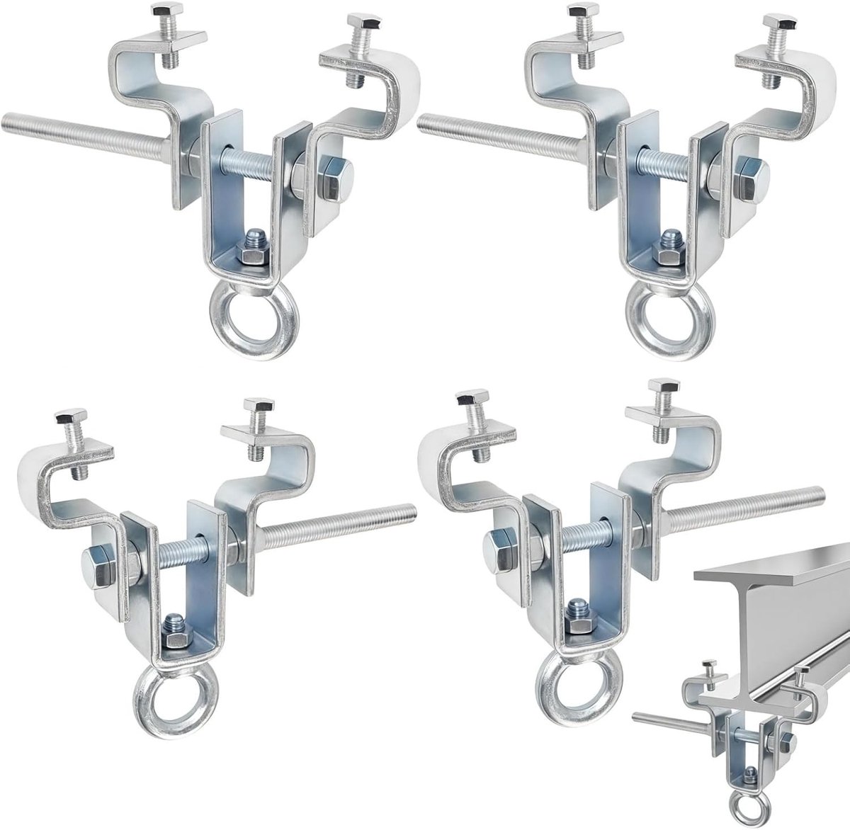 Set van 4 verstelbare bokszak houders, stevige haken voor bokszakken, geschikt voor verschillende maten van 65 mm tot 225 mm