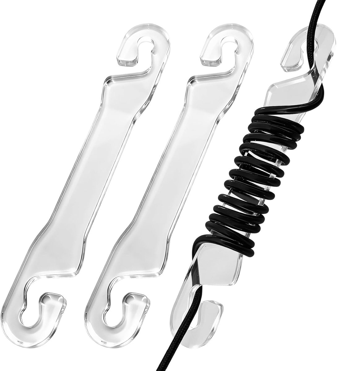 Kabelspindle organizer - transparant acryl - set van 3 - voor stijlvolle kabelorganisatie - ShopVlot