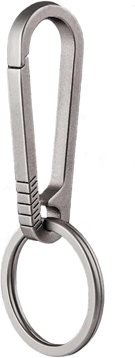 SnelShoppen - Titanium Mini Karabijnhaak met Sleutelring, Lichtgewicht Sleutelhanger voor Klimmen, Camping, Outdoor Activiteiten, Duurzaam en Praktisc