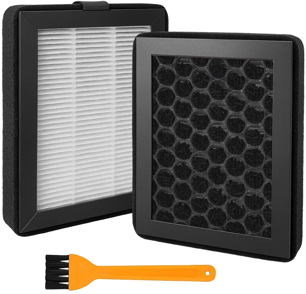 2 stuks luchtfilters compatibel met Bambu Lab P2S/X2D externe uitlaatventilator, HEPA H13 + actieve kool, tweelaagse filtratie voor Bambu Lab P2S, Upgarde vervangingsaccessoires, filter met