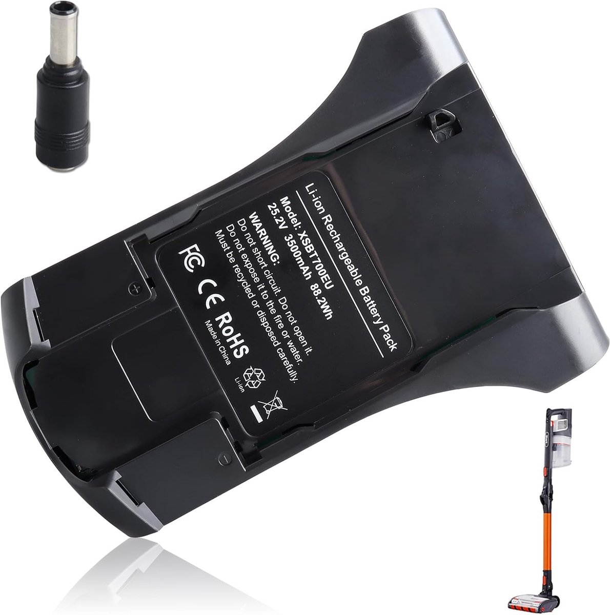 25.2V 3500mAh lithium-ion batterij compatibel met Shark XSBT700/XSBT700EU, batterij compatibel met Shark XSBT750, XSBT750EU, IZ201 IZ251 IZ462H IZ463H IZ482H IZ483H draadloze stickstofzuigers