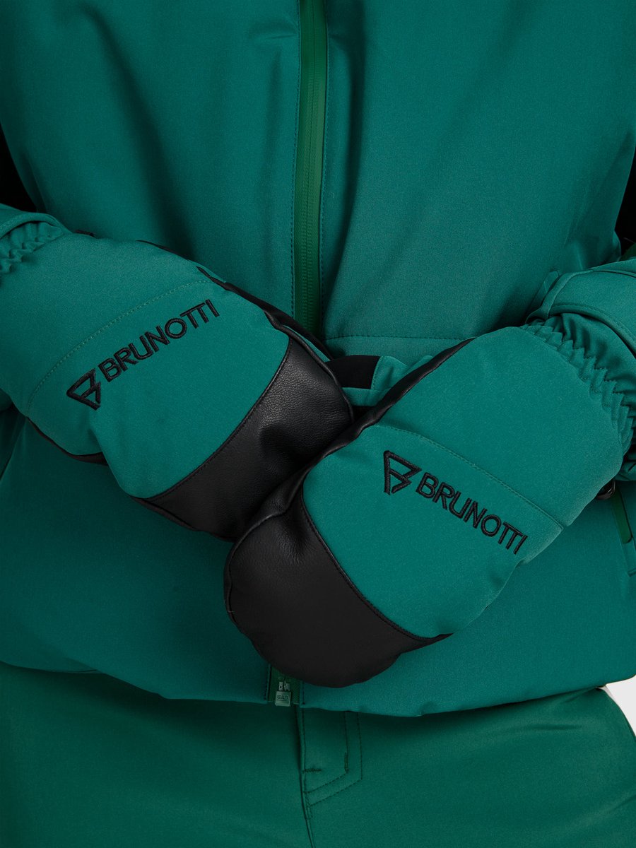 Brunotti Mittylee Snow Gloves Dames Hunter Wintersport Ski Handschoenen Met Polsband Waterproof Groen