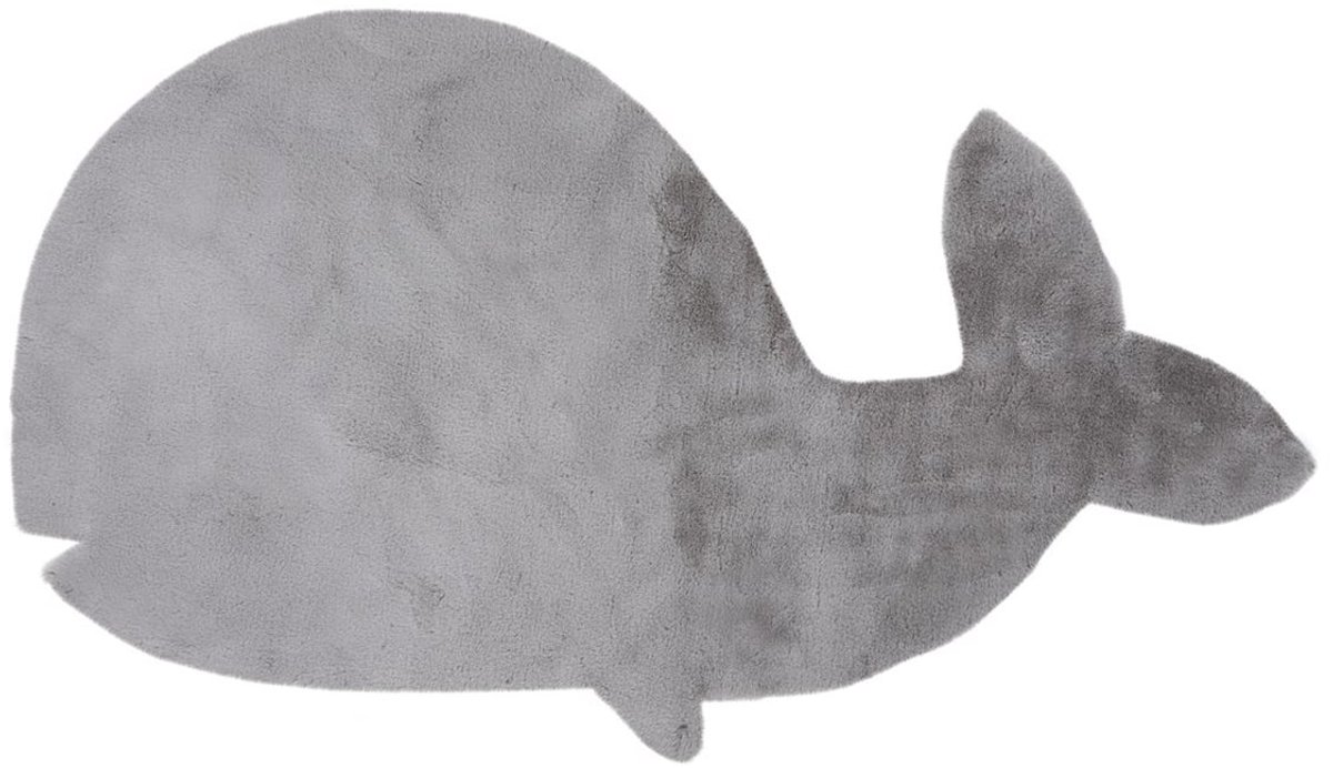 Dutch XXL Kindervloerkleed | Tapijt | Lille | Walvis | Grijs | 114x66 cm