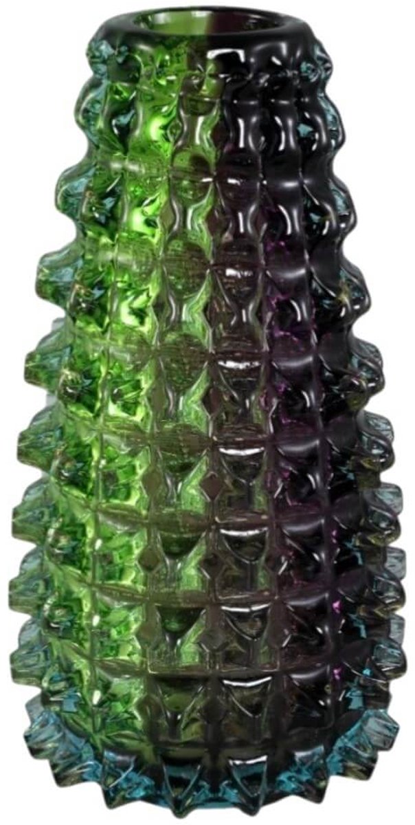 PTMD COLLECTION PTMD-vaas-Yalexa-rainbow-spike-glas-design-Maar-L Groen