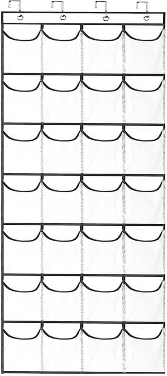 Wit Mesh Deurhangen Opbergtas Capaciteit Multi Tier Organizer voor Accessoires Kleine Spullen Eenvoudig Te Installeren voor Thuis Kantoor Hotelgebruik