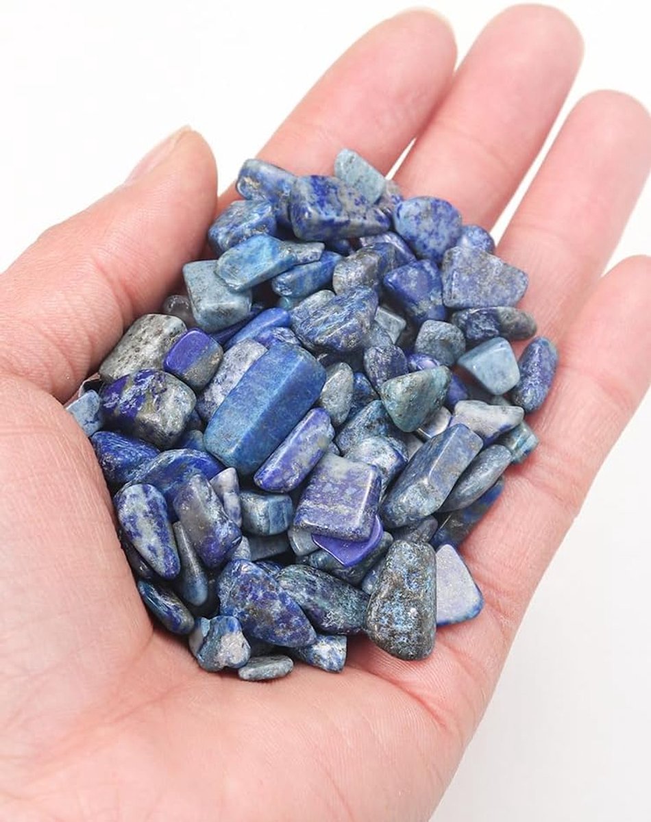 200g Blauw Natuurlijke Kristal Verpletterde Steen 5-7mm Aromatherapie Polijsten Steen demagnetisatie Steen Fish Tank Zuivering Decoratie Natuursteen