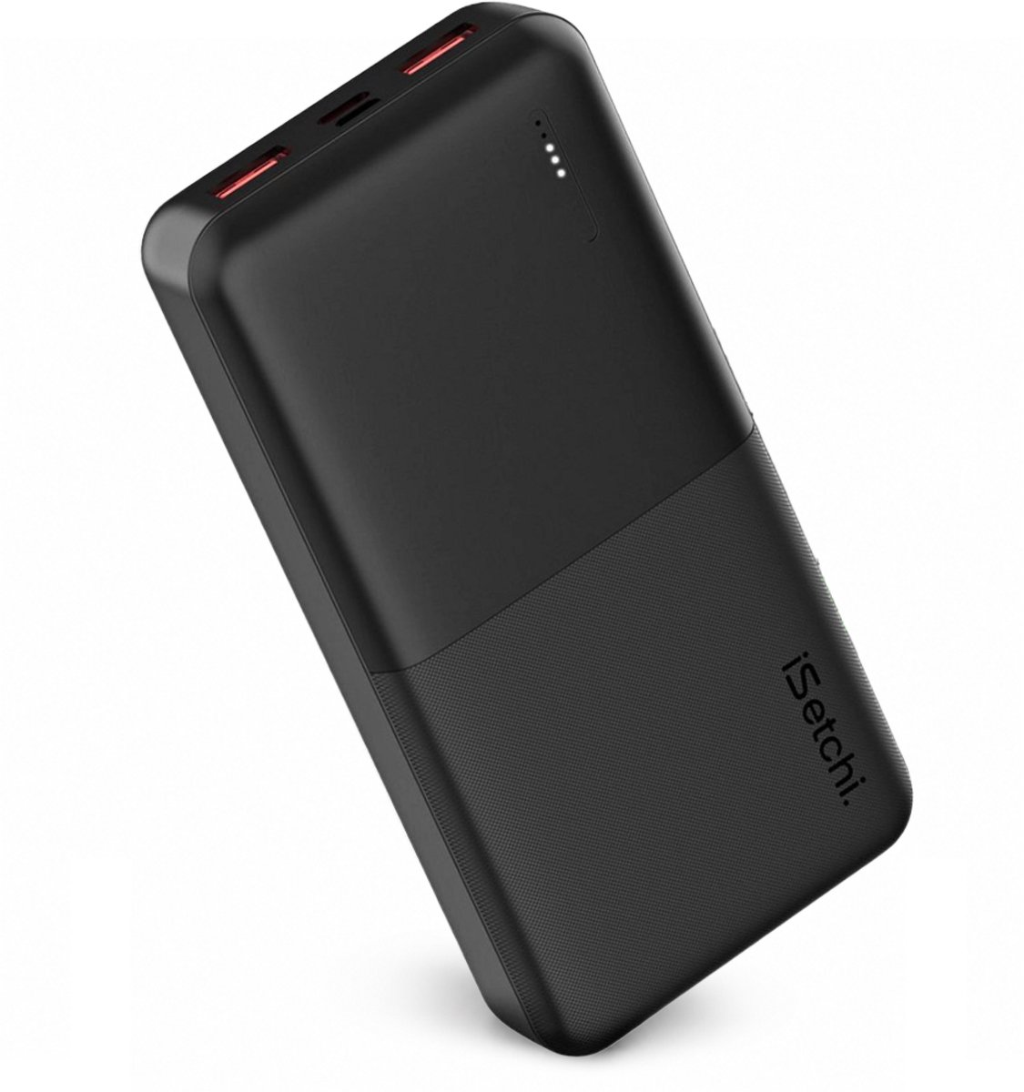 iSetchi Powerbank 20000 mAh - Externe Batterij - Universeel gebruik - Draagbare Lader - Noodpakket - 22.5W snellader - Quick Charge USB 3.0 - Zwart