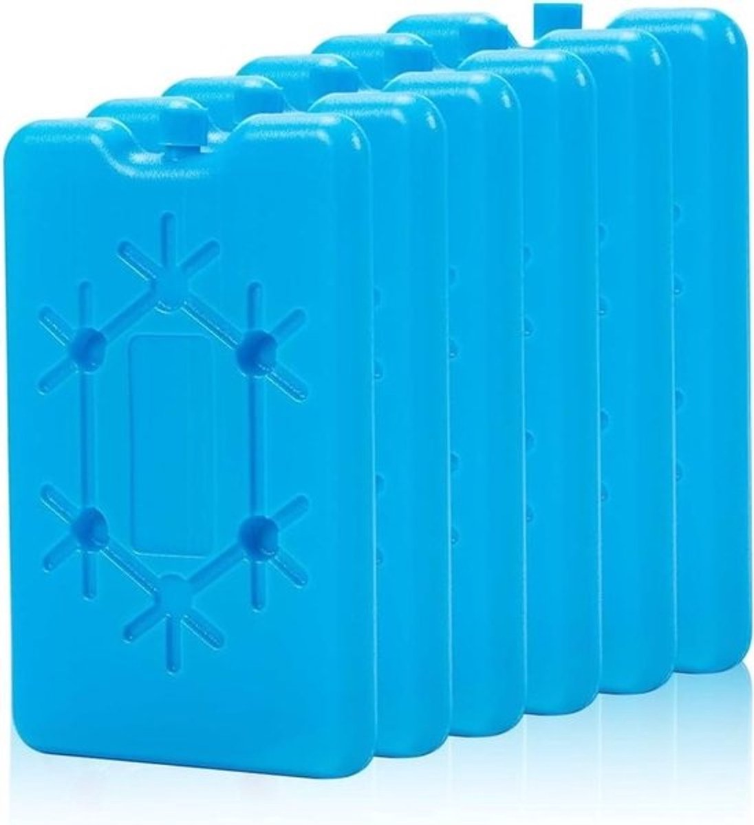 Koelaccu Set - Koelelementen Platte - Voedsel Vers Houden - Extra Platte Vorm - 6 Stuks - Blauw